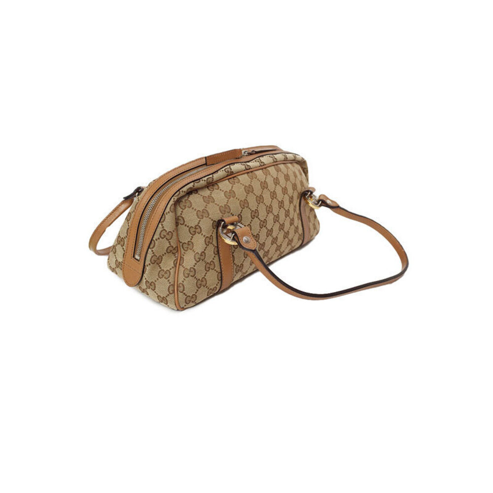 Gucci Boston Shoulder Brown Bag Twins GG